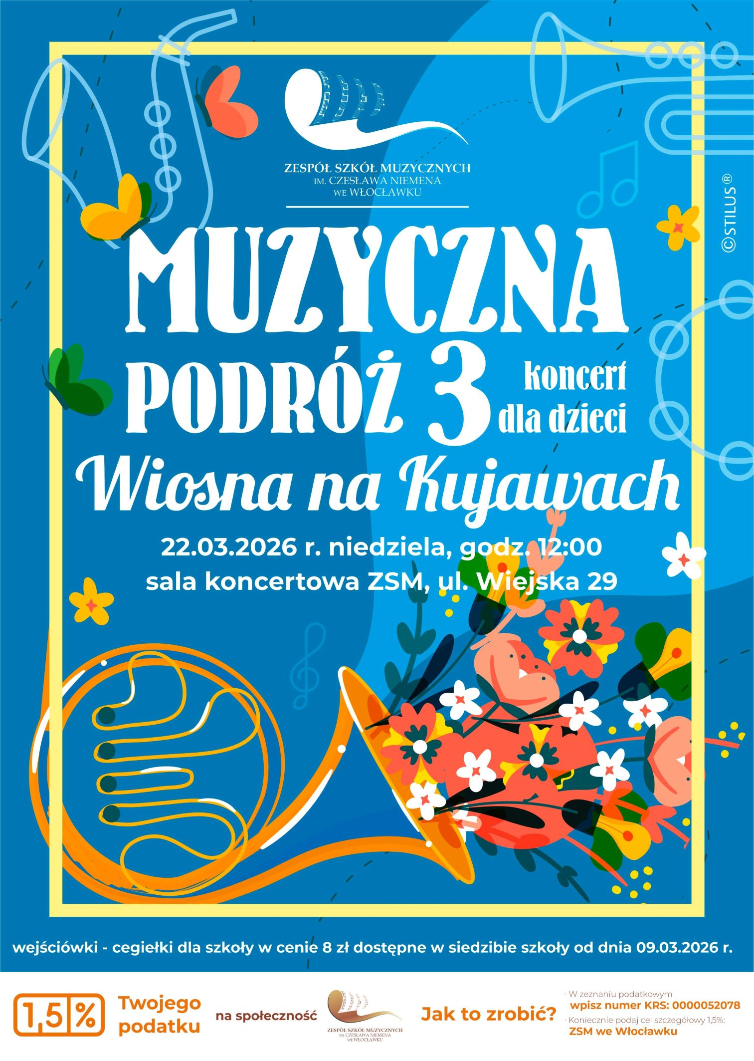 Kolorowy plakat z informacjami o wydarzeniu.