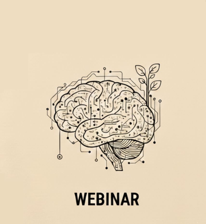 Mózg z podzespołami elektronicznymi.