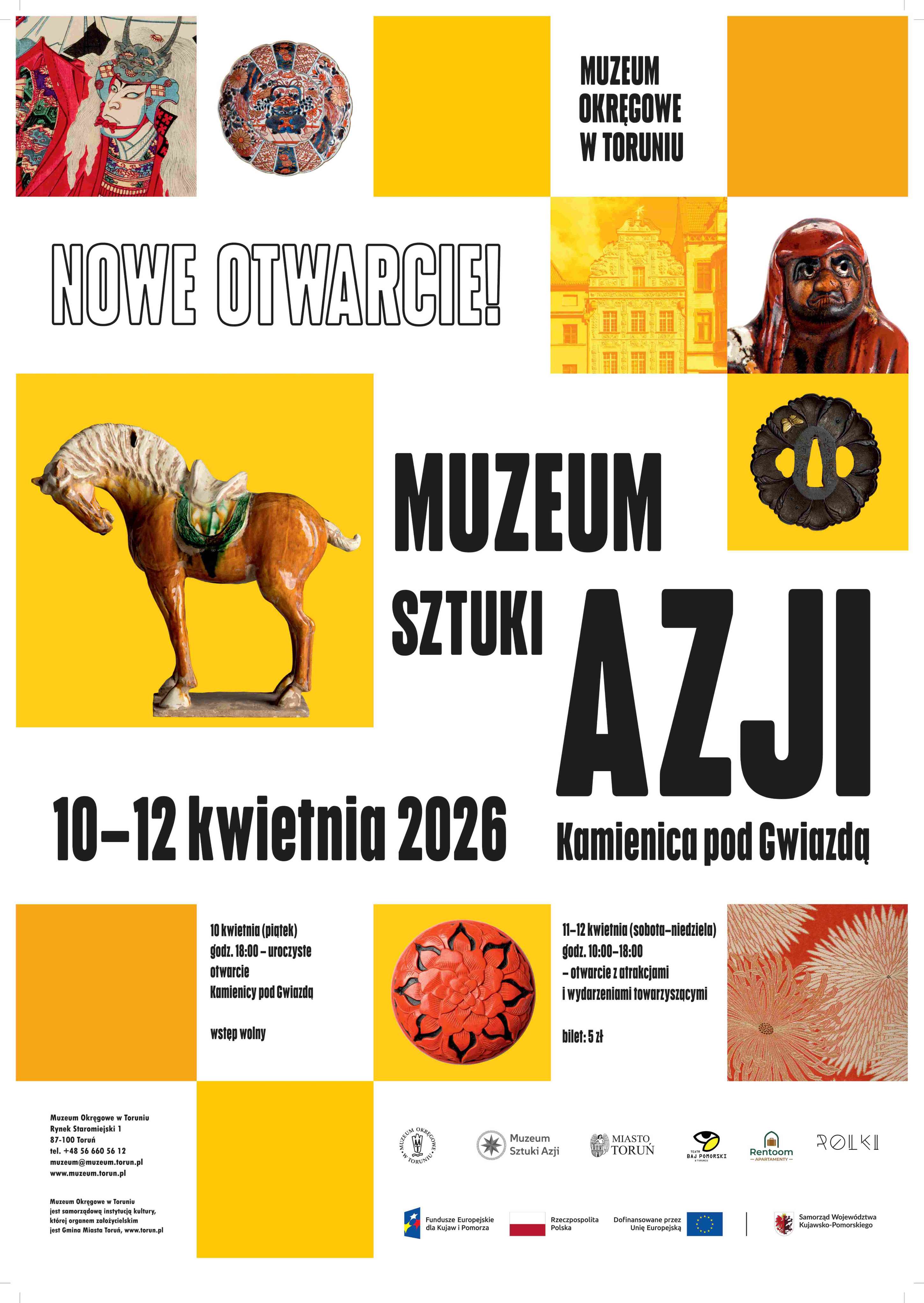 Plakat z obrazkami o tematyce azjatyckiej oraz informacjami o wydarzeniu.