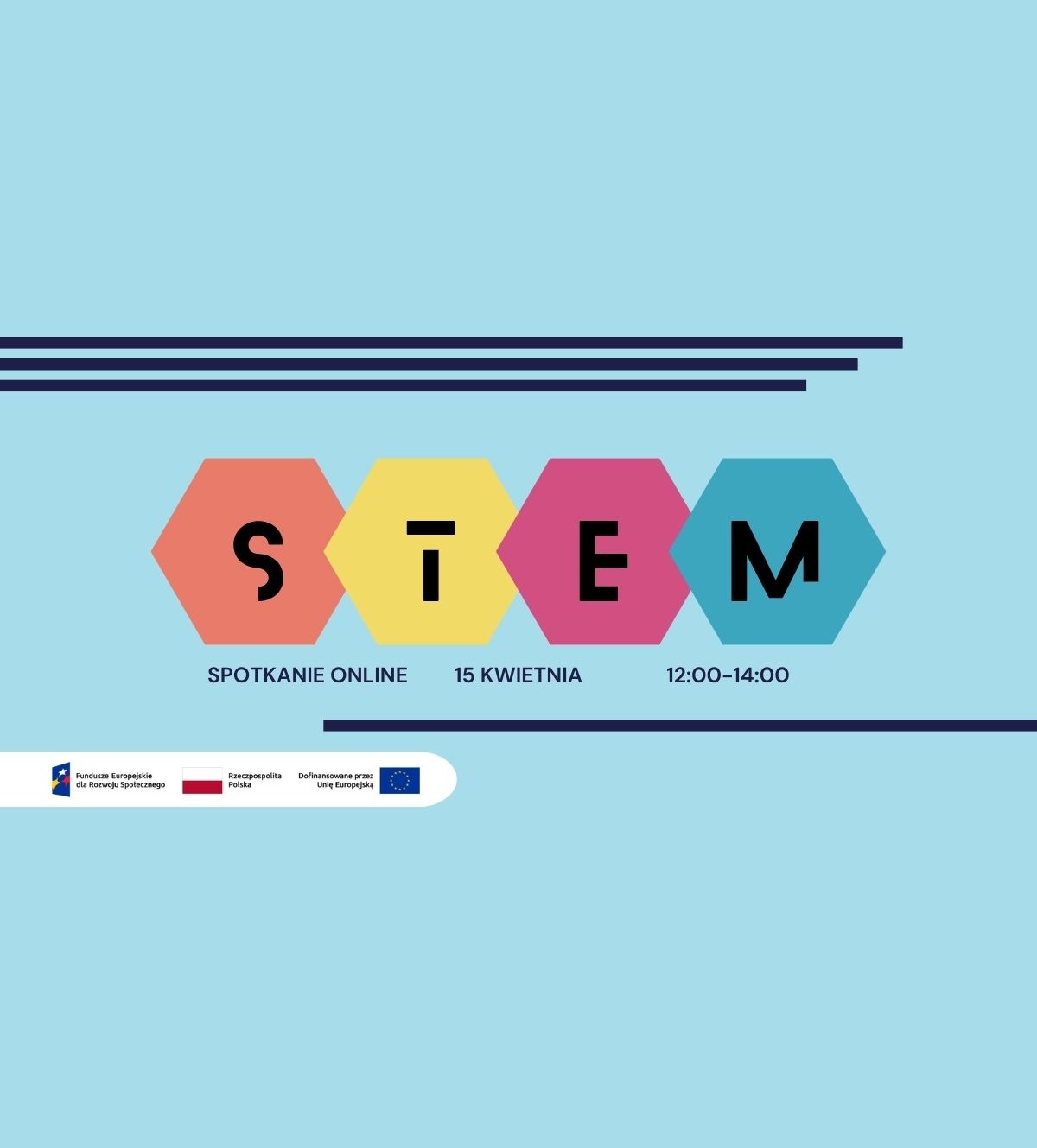 Plakat informacyjny spotkania online 