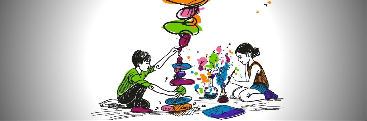 Fragment okładki publikacji „Zrozumieć, wspierać, rozwijać” z uczniami robiącymi eksperymenty chemiczne.