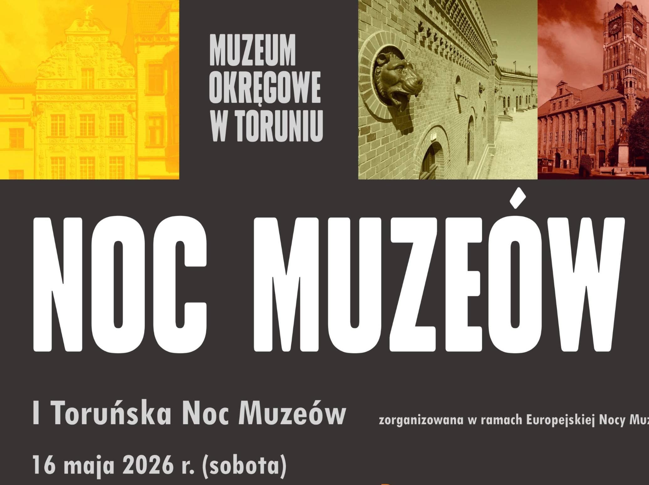 Fragment plakatu z napisem Noc Muzeów.