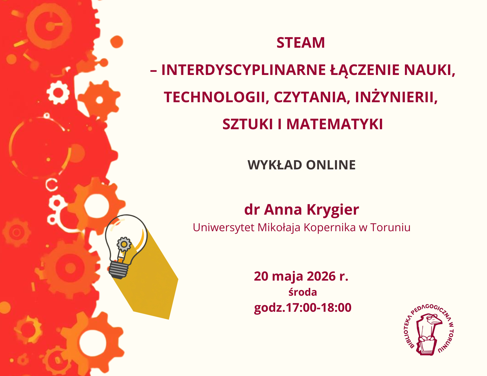 Grafika z podstawowymi informacjami o wykładzie.