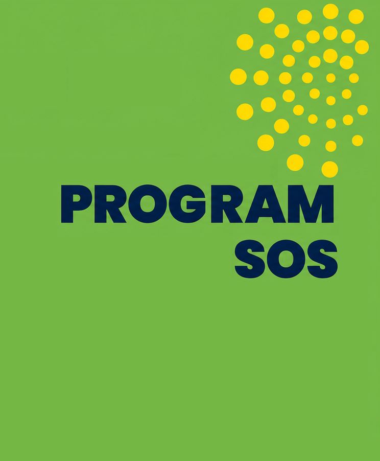 Grafika ilustracyjna i napis: Program SOS.