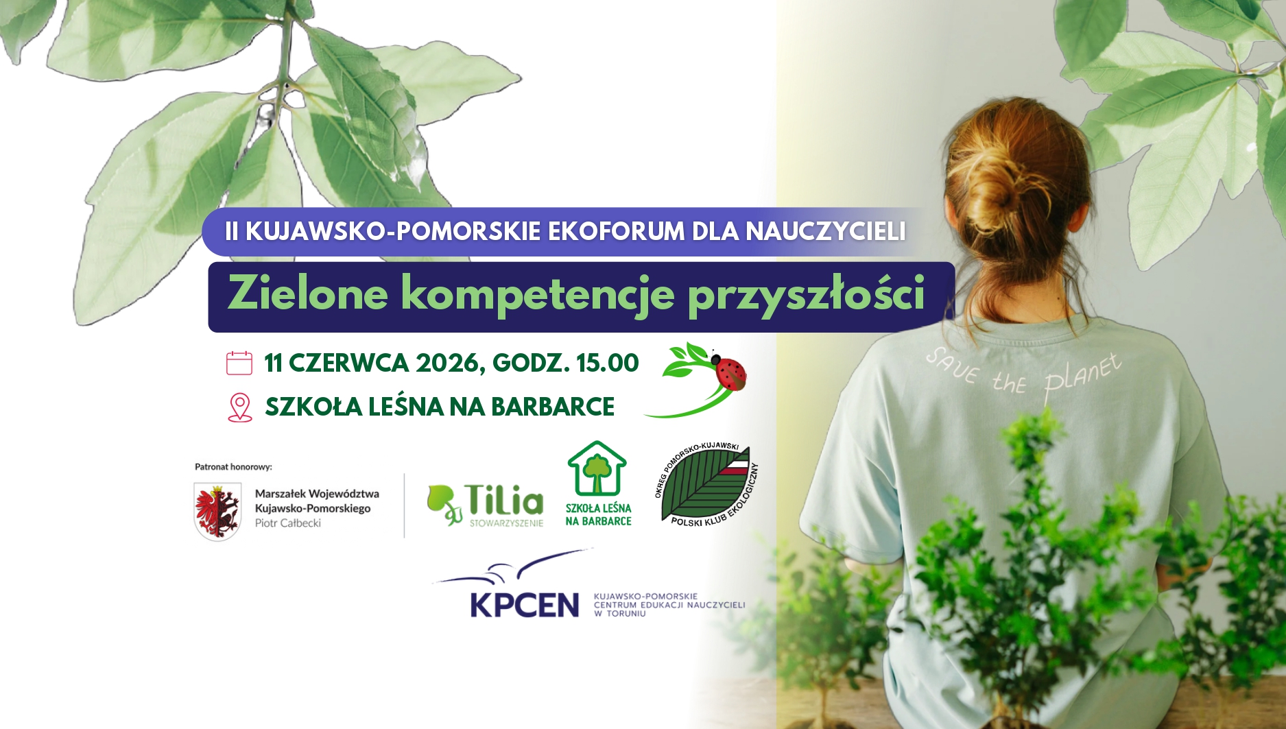 Grafika ozdobna II Kujawsko-Pomorskie Ekoforum dla Nauczycieli Zielone kompetencje przyszłości