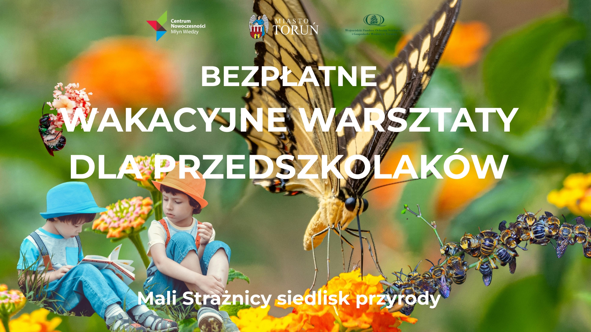 Plakat promujący warsztaty ekologiczne w Młynie Wiedzy