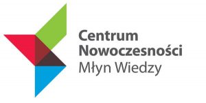 logotyp: Centrum Nowoczesności Młyn Wiedzy