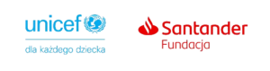 UNICEF + Santander Fundacja logotypy