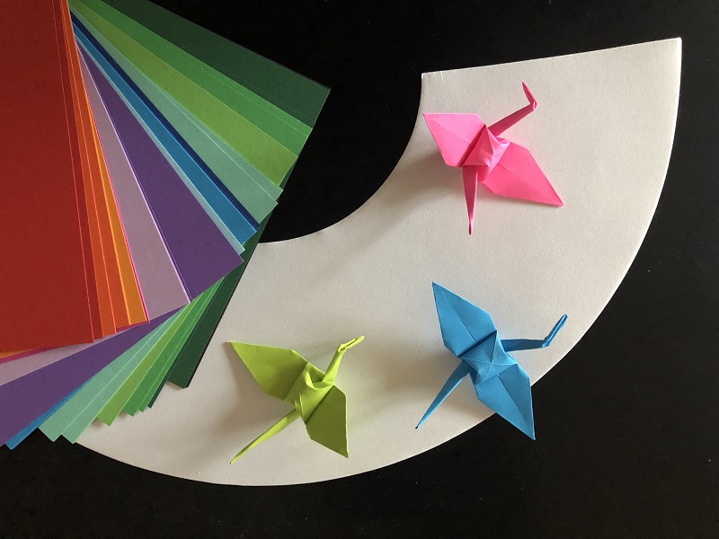 Żurawie wykonane w technice origami, fot. MOB