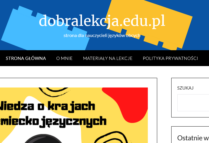 zrzut strony głównej https://dobralekcja.edu.pl/