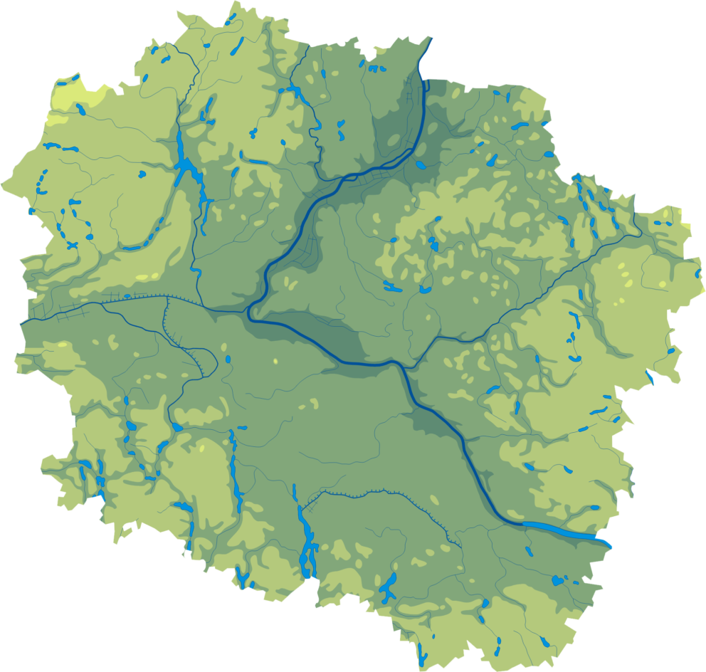 Mapa regionu województwa kujawsko-pomorskiego