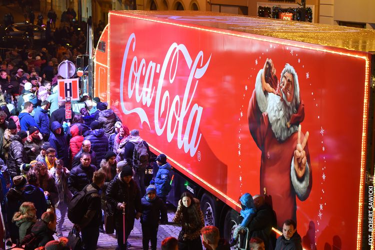 Coraz bliżej święta. Ciężarówka Coca-Coli w Bydgoszczy