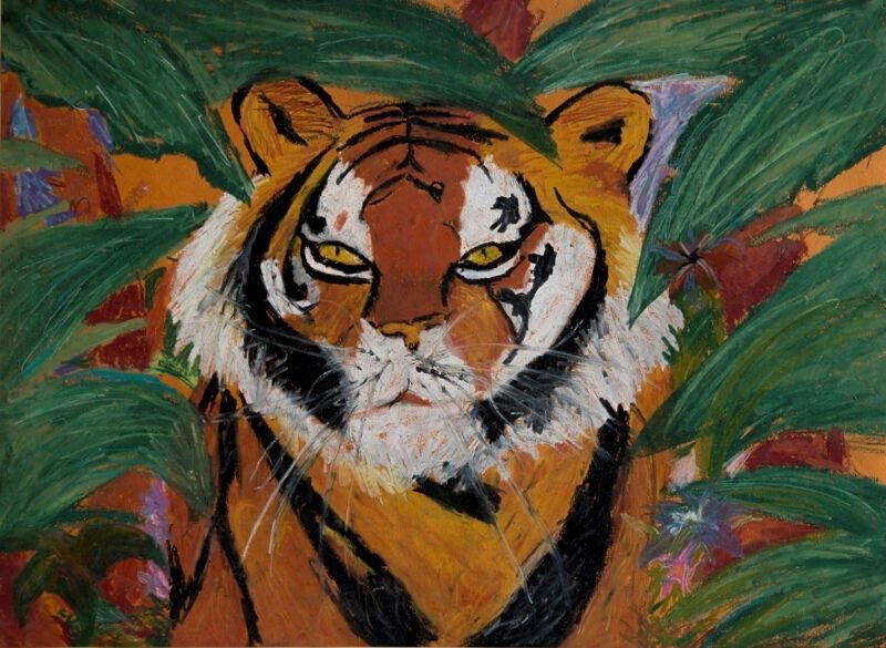 Rysunek przedstawiający tygrysa