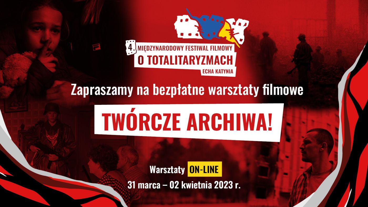 Plakat warsztatów filmowych "Twórcze archiwa".