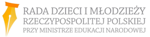 Stylizowana stalówka w logotypie Rady Dzieci i Młodzieży.