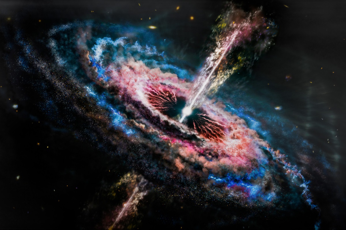 Obraz kosmosu - kwazar