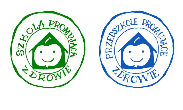 Szkoła Promująca Zdrowie i Przedszkole Promujące Zdrowie - logotypy