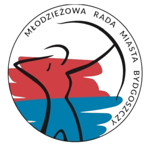 Młodzieżowa Rada Miasta Bydgoszczy - logo ze stylizowaną Łuczniczką.