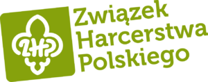 Związek Harcerstwa Polskiego - logo z lilijką i nazwą.
