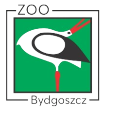 Bocian z logotypie Zoo w Bydgoszczy.