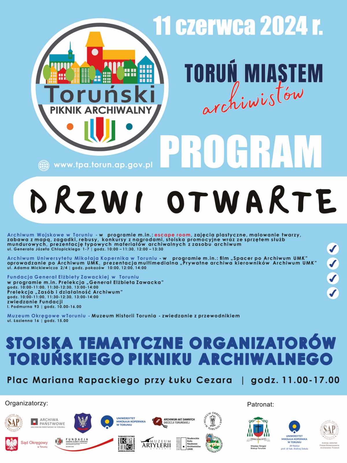 Program Toruńskiego Pikniku Archiwalnego