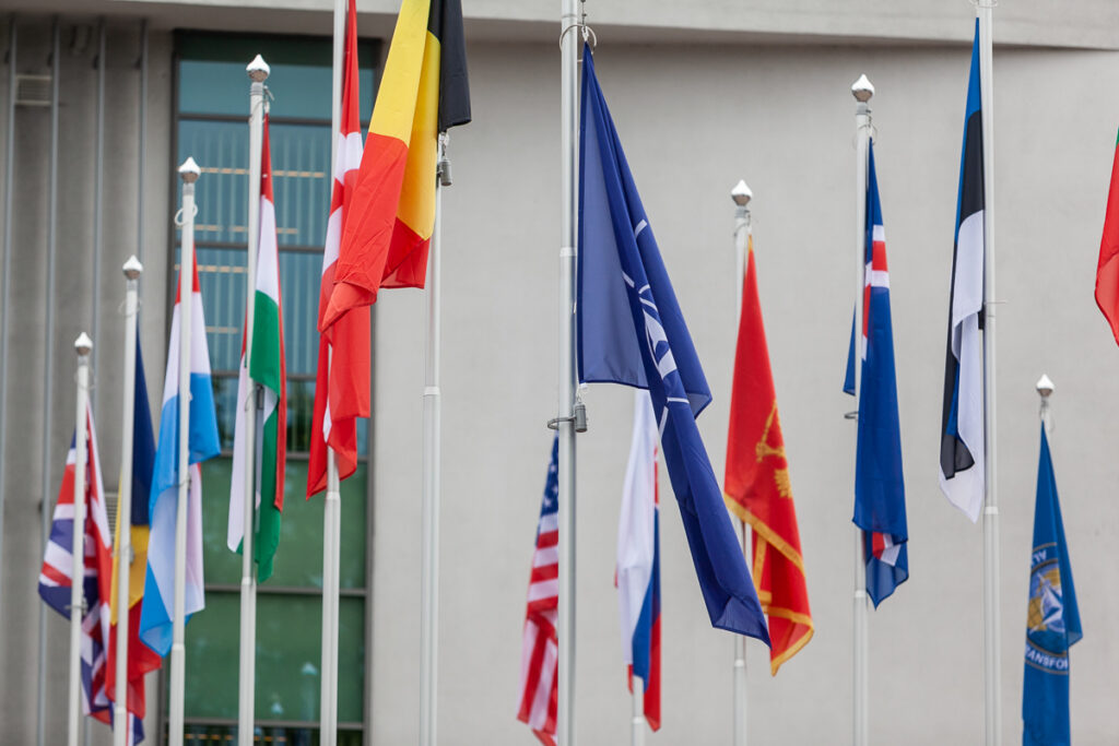 Flagi państw należących do Sojuszu NATO