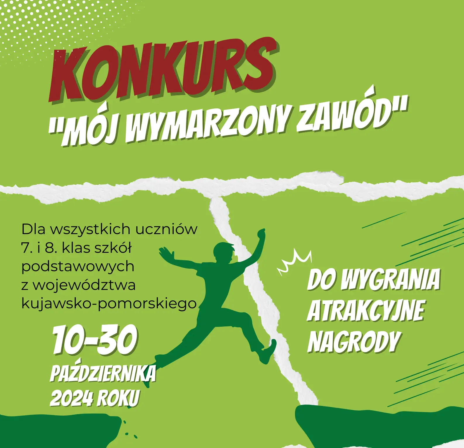 Plakat konkursu "Mój wymarzony zawód".