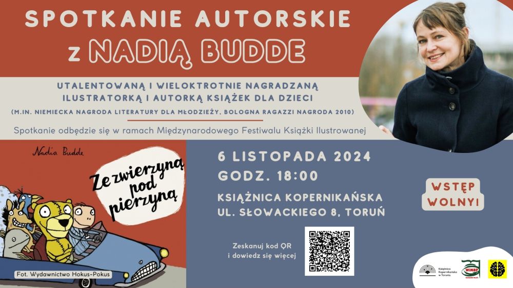 Plakat promujący spotkanie z Nadią Budde