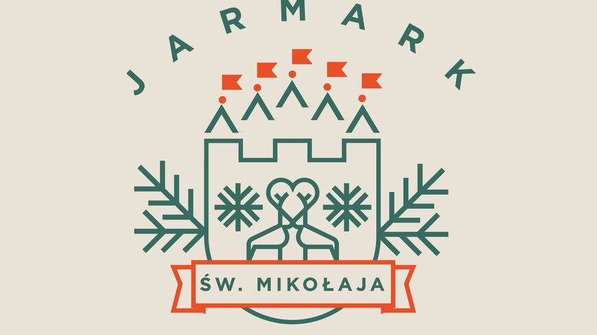 Grafika z napisem Jarmark świętego Mikołaja